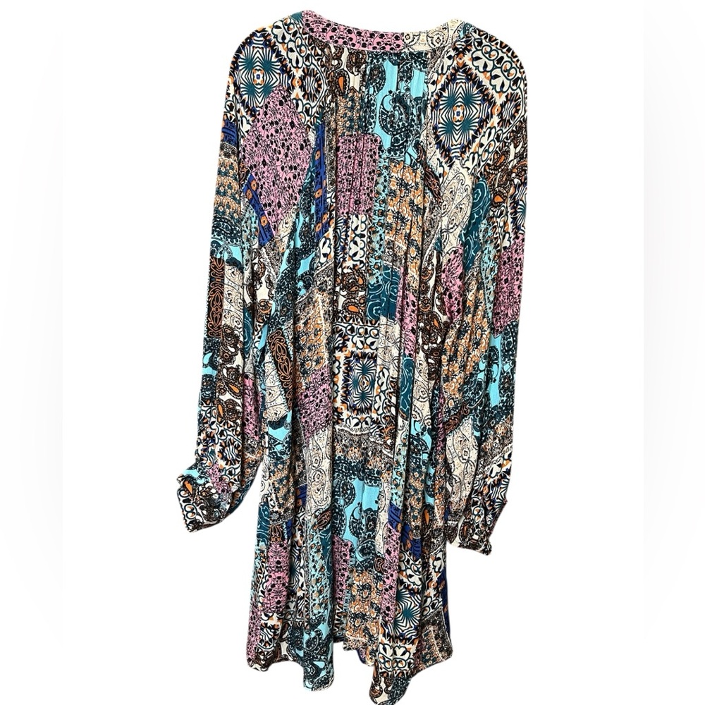 Umgee Bohemian Patchwork Pattern Dress - image 5